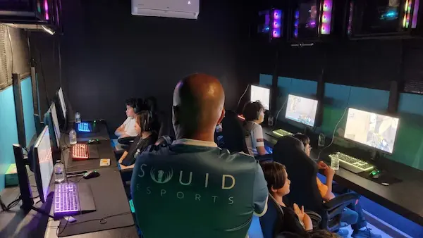 Gaming training environment with multiple stations